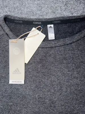 adidas Women’s Gray Heather Crewneck Fleece Pullover Sweatshirt thumbnail 6