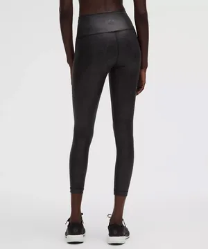 Lululemon Women’s Wunder Train High Rise Tight 23” Foil Black Size 2 thumbnail 2