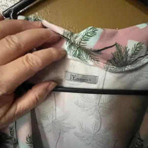 JV Joan Vass size L palm  print robe. thumbnail 5