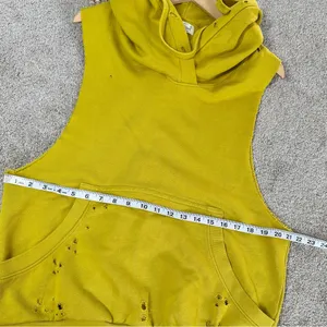 Niyama Sol Women’s Sleeveless Destroyed Hoodie Pullover in Chartreuse Yellow XL thumbnail 12