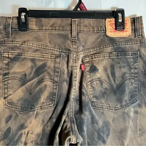Levi’s 550‎ Black Acid Wash Mom Jeans Size 14 L High Waist Y2K Grunge 90s Rust thumbnail 4