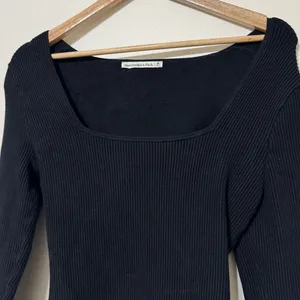Abercrombie & Fitch Long Sleeve Squareneck Sweater Bodysuit Black Size Medium thumbnail 4