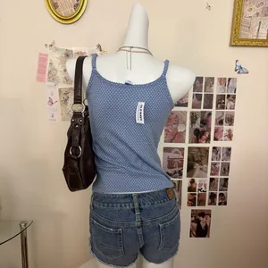 Old Navy Blue White Polka Dot Cami Size XL (14-16) Bow Accent New thumbnail 4