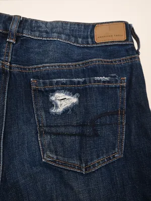 American Eagle Women's 4 Tomgirl Dark Wash Jean thumbnail 7