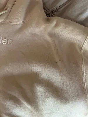 glossier cream hoodie White Size M thumbnail 3