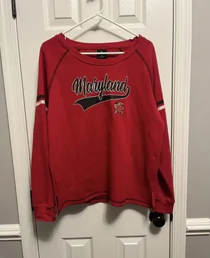 Women's Colosseum Maryland Terrapins‎ Pullover Fleece Sweatshirt XL thumbnail 1