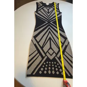 Bisou Bisou Dress M Michele Bohbot Metallic Art Deco Bodycon Mini Holiday Party thumbnail 6