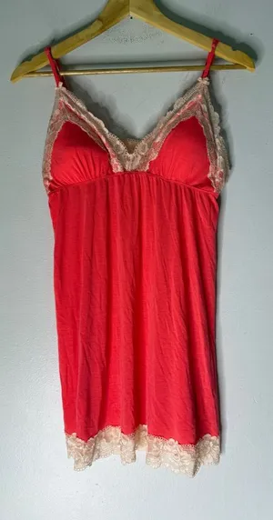 Victoria's Secret‎ Baby Doll Nightgown Chemise Size L Pink thumbnail 1