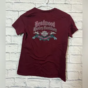 Harley Davidson Sturgis Graphic Short-Sleeve Tee - Burgundy, Small thumbnail 2