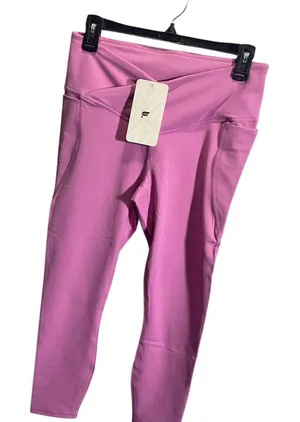 Fabletics Oasis Crossover 7/8 Leggings‎ Medium Pink Sunset Color thumbnail 1