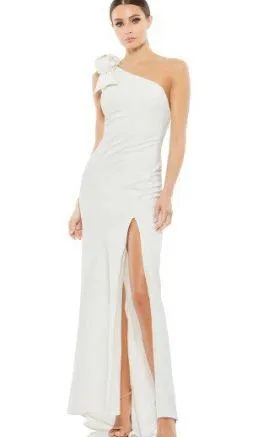 Mac Duggal Bow One Shoulder Side Slit Gown thumbnail 1