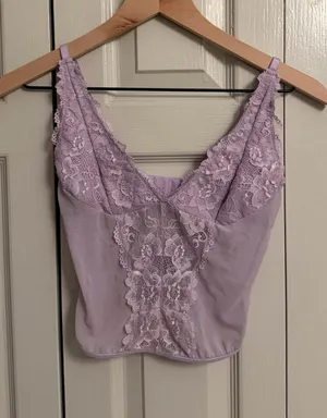 Shein Light Purple Lace Top thumbnail 1
