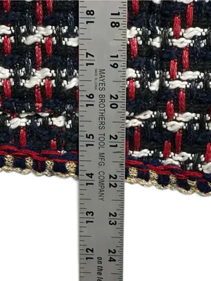 Zara Basic Tweed Bouclé Jacket Women’s L Red Black White Gold Trim Blazer thumbnail 8
