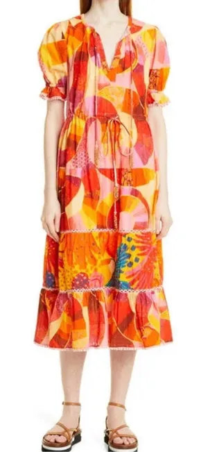 Farm Rio Patch Twirl Midi Dress thumbnail 1