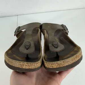 Birkenstock Gizeh 37 US 6 Sandals Metallic Bronze‎ Birko-Flor Thong Women's thumbnail 11