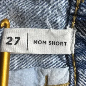 PacSun Womens Butterfly Print Denim Mom Shorts‎ Light Wash Blue Size 27 thumbnail 5