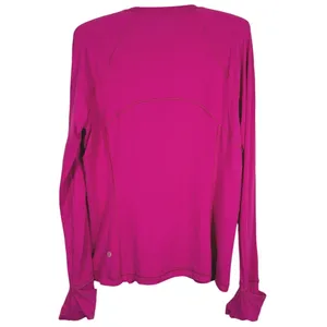 Lululemon Its Rulu Long Sleeve Shirt Size XL Pink Running Workout Fitness Gym thumbnail 3