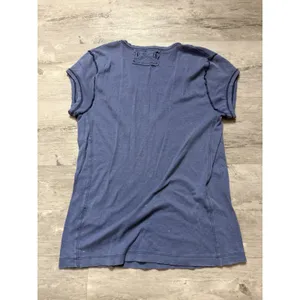 We The Free Women's Medium Blue T-Shirt V-Neck Short Sleeves Fitted A4-0021 thumbnail 6