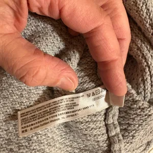 Free People Beach Hailee Waffle Knit Henley Sweater in Salt Water Khaki thumbnail 10