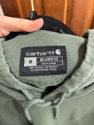 Carhartt Green Hooded Pullover Sweatshirt  thumbnail 5