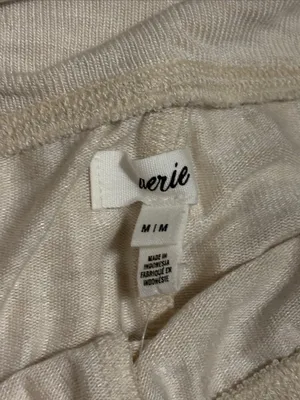 Aerie Womens NWT “Gotta Jet” cream Flare Ribbed Pants Size medium High Waist NWT thumbnail 4