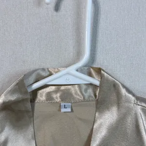 Elegant Satin Robe in Cream thumbnail 3