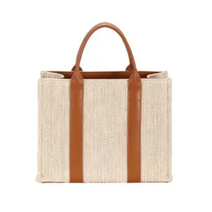 David Jones Square Woven‎ Tote Handbag thumbnail 2
