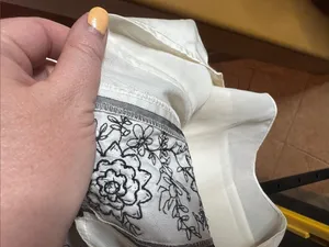 NWOT Ann Taylor LOFT Cream Satin Beaded Embroidered Velvet Trim Camisole Size 8 thumbnail 10