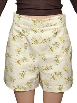 SÉZANE Kenny Cotton Shorts, Small Flowers, FR40/US8 thumbnail 4