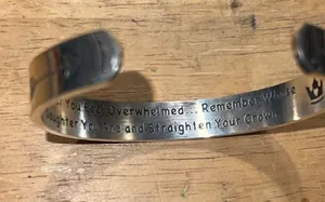 Remember Whose Daughter You Are and Straighten Your Crown Cuff Bracelet thumbnail 1