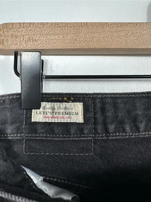 Levi’s Premium 501 Original Black Distressed Denim Cutoff Shorts‎ 28 thumbnail 7