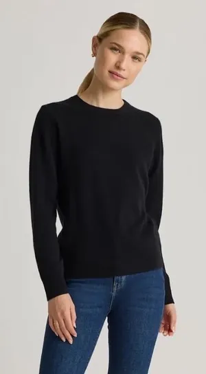 Quince Mongolian Cashmere Crewneck Sweater In Black Size Small thumbnail 1