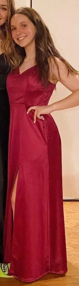 Macy's maroon prom dress thumbnail 1