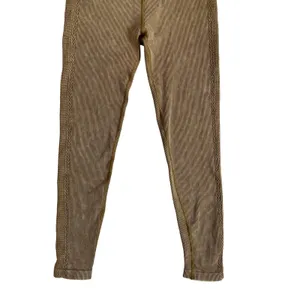 OFFLINE by Aerie Ribbed Seamless Leggings Tan‎ Acid Wash High Waisted Womens M thumbnail 7
