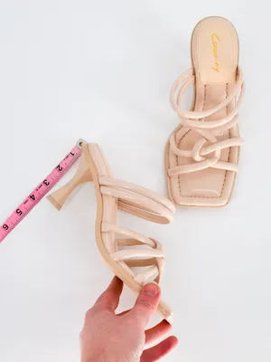 Sam Edelman Circus Savanna Sandals Size 6.5 Ivory Flared Heel Strappy Square Toe thumbnail 7