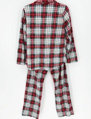 Lauren Ralph Lauren 2-Pc. Fleece Pajamas Set, Plaid, Size S holiday classic thumbnail 2