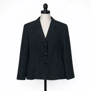 Tahari Black Pinstripe Pantsuit Women’s 10 Blazer & Trousers Career Suit Set thumbnail 2