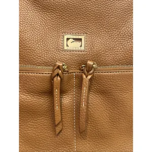 Dooney & Bourke Brown Dillen Large Zipper Pocket Sac Hobo Shoulder Bag Purse thumbnail 2