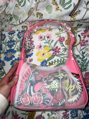 Ed Hardy x Siberia Hills Y2K Pink Purse Shoulder Bag Tiger thumbnail 5