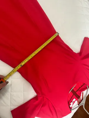 Boden Red Midi Dress Fit Flare Colorblock A-line Elegant Chic Pockets Size 6R thumbnail 12