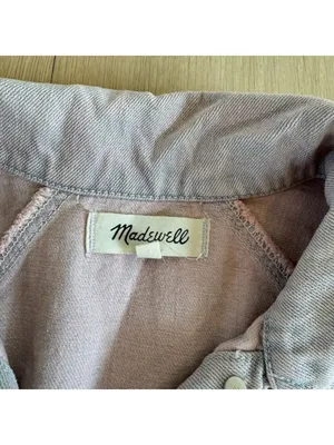 Madewell The Raglan Oversized Jean Jacket: Overdyed Edition Size Small thumbnail 4