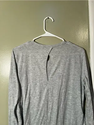 Athletic Works Women's Size Large 12-14 Long Sleeve T-Shirt Light Heather Gray thumbnail 6