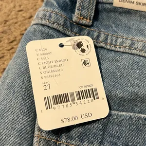 Free People We The Free Wynne Denim Skirt - Light Indigo thumbnail 3