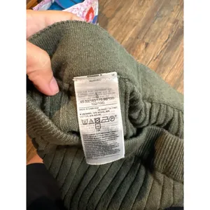 Gap dark green ribbed sweater lounge pants thumbnail 3