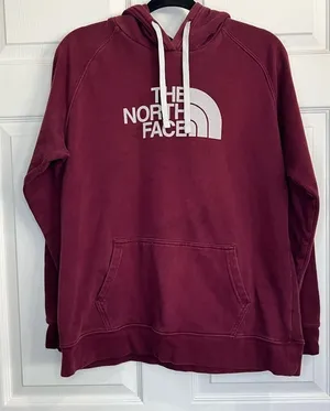 The North Face Women's Burgundy Logo Hoodie - Size Large thumbnail 1