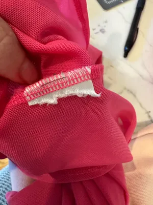 Motel Rocks Cropped Mesh Button Up Shirt Collar Hot Pink Sheer S thumbnail 6