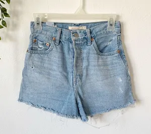 Levi's Ribcage Jean Shorts Sz 25 thumbnail 2