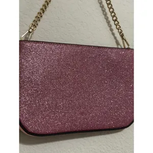 NEW Kate Spade Purse Glimmer Glitter Shoulder Bag Pink Sparkly Gold Chain Whimsy thumbnail 8