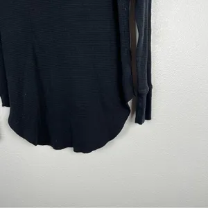 ARITZIA The Group Babaton Waffle Knit‎ Long Sleeve Turtleneck Black Sz M thumbnail 3