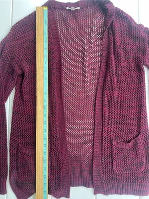 90’s Style Mudd Open Face Knit Long Cardigan, Size S thumbnail 6